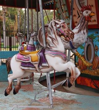 A carousel horse

Description automatically generated