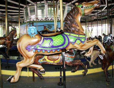 A carousel horse

Description generated with very high confidence