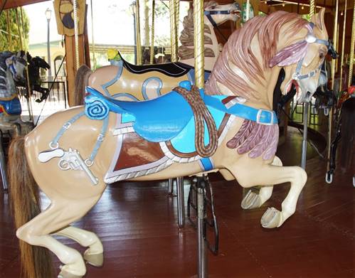 A picture containing floor, outdoor object, carousel, indoor

Description automatically generated
