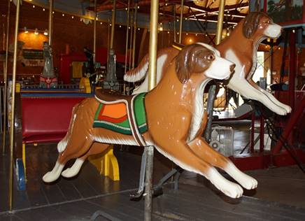 A picture containing floor, indoor, outdoor object, carousel

Description automatically generated