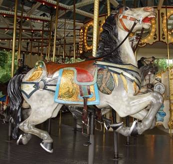 A carousel horse

Description generated with very high confidence