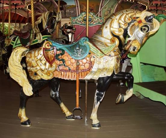 A carousel horse

Description automatically generated