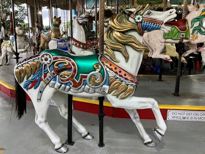 A horse on a carousel

AI-generated content may be incorrect.