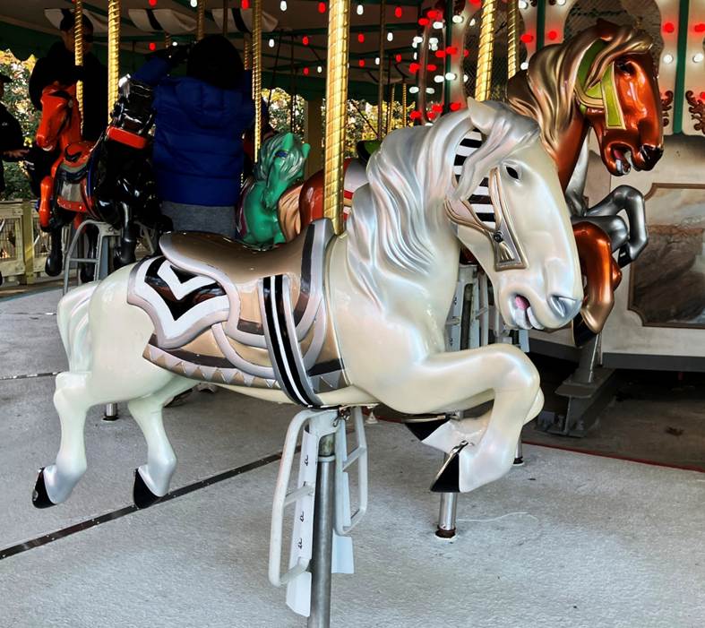 A carousel with horses on it

AI-generated content may be incorrect.