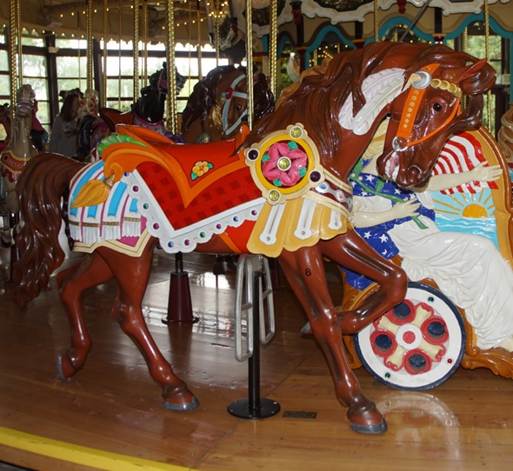 A carousel horse

Description automatically generated