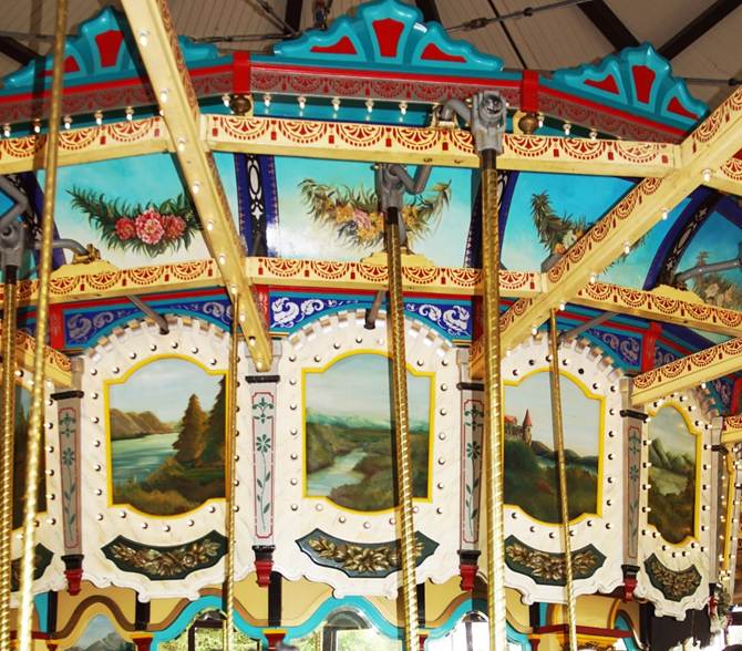 A close up of a carousel
Description automatically generated